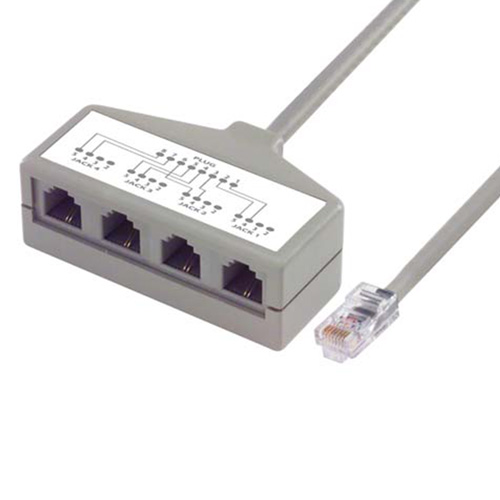 ISDN Splitter and Cable, 5 RJ45 (8x8) 2 Wire w/Shield