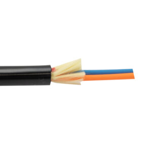 1-Meter Interval SMF 9/125 2-count Breakout Fiber Cable 2.5mm OD Black Military rated