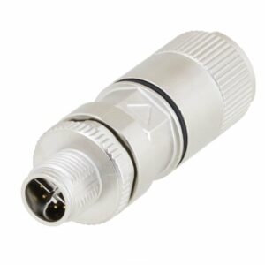 M12 8 Pin X-Code Female Shielded Panel Mount Receptacle Rear Mount Style