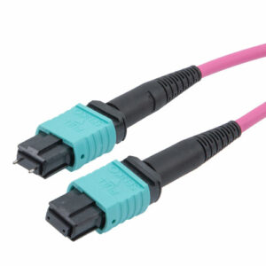MPO w/ pins to MPO no pins, 24 Fiber, Type B, 40GB 50/125 OM4 MMF, OFNR, 3 Meter