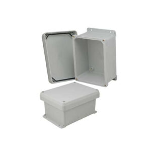 NBC080604_500x500_View1.jpg 8x6x4 Inch UL® Listed Weatherproof Industrial NEMA 4X Enclosure Only with Corner Screws