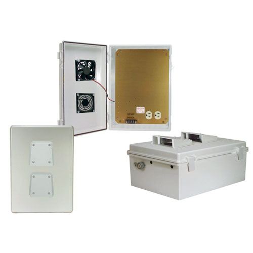 14x10x6 Inch 120 VAC ABS Weatherproof Enclosure with Cooling Fan