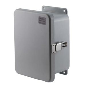NBF080604-KIT_500x500_View1.jpg 8x6x4" UL Listed Fiberglass Reinf Polyester FRP Weatherproof Outdoor IP66 NEMA 4 Enclosure, Kit bundled w/Aluminum Blank Mount Plate
