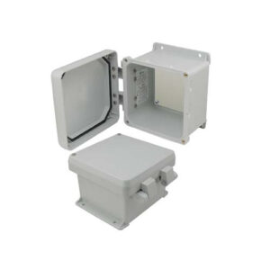 NBN060604-KIT01_500x500_View1.jpg 6x6x4 Inch UL® Listed Weatherproof NEMA 4X Enclosure, Non-Metal Mounting Plate, Non-Metallic Hinges