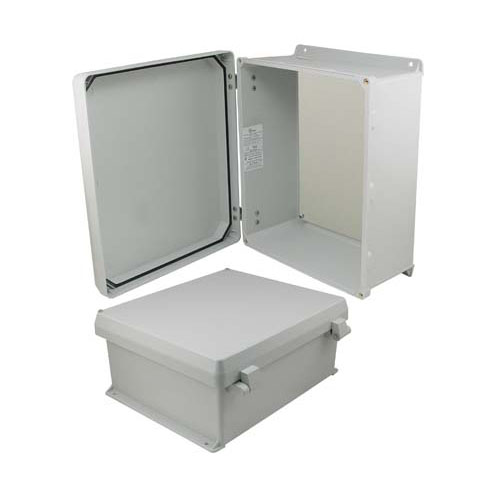 14x12x6" UL® Listed Weatherproof NEMA 4X Enclosure, Non-Metal Mount Plate, Non-Metallic Hinges - Imagen 8