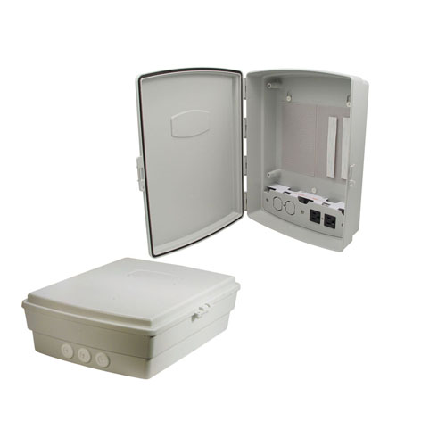 14x10x4 Inch 120 VAC Weatherproof Enclosure with Hook & Loop Mounting
