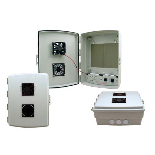 14x10x4 Inch Vented INDOOR Enclosure with PoE interface and Cooling Fan