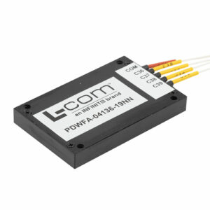 PDWFA-04136-19NN_500x500_View1.jpg Passive DWDM, Ruggedized Field Cassette OADM, 4 Ch 100 GHz (ch32-35) 1.0m 900um buffer fiber leads
