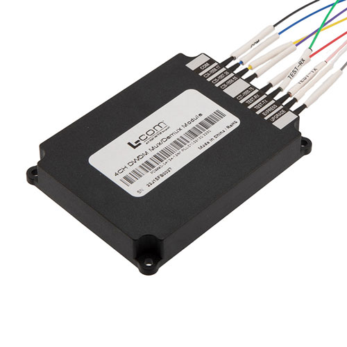 Passive DWDM, Cassette Demux, 4 channel, Starting at channel 32, 100GHz spacing, 900um 1m fiber, no connectors w/ Pass & upgrade port