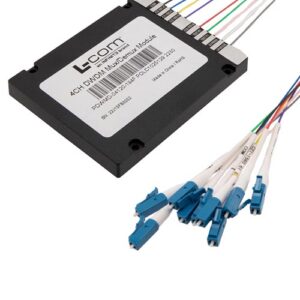 Passive DWDM, Cassette Demux, 4 channel, Starting at channel 48, 100GHz spacing, 900um 1m fiber, LC-UPC w/ Pass & upgrade port