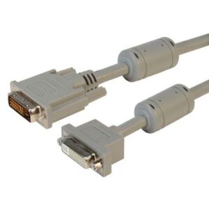 Premium Panel Mount DVI-D Dual Link Male/Female Cable Assembly 5ft