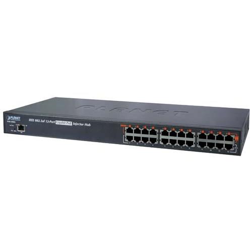 12 Port 802.3af Gigabit PoE Injector Hub - Imagen 5