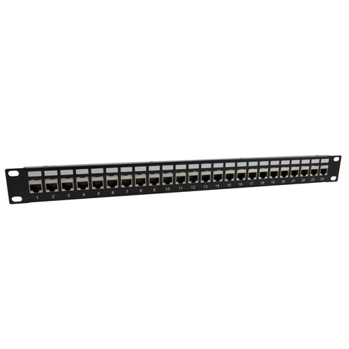 1.75"x19" (1U) 24 Port Right Angle Category 6 Shielded Feed-Thru Coupler panel with Cable Manager - Imagen 6