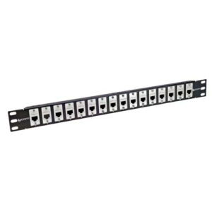 1.75" 16 Port ECF Flange Mounted Category 6a Feed-Thru Panel, Shielded