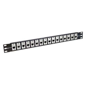 1.75" 16 Port ECF Flange Mounted Category  6 Feed-Thru Panel, Shielded