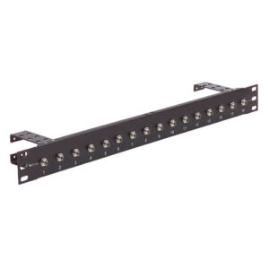 1.75" Panel, 16 FC APC Ceramic Couplers w/ Cable Minder