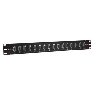 1.75" x 19" Panel, 16 HD15 Female / Female SVGA Couplers