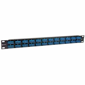 Rack Panel, 96 LC Couplers Single Mode or Multimode-Ceramic Sleeves