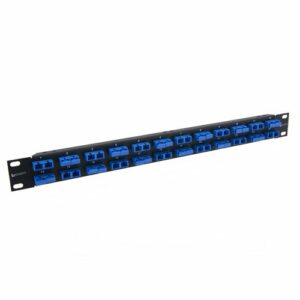 Rack Panel, 48 Metal SC Couplers Multimode-Bronze Sleeves