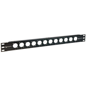1.75" X 19" Blank Panel w/ 12 XLR Cutouts, Black
