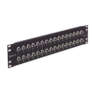 3.50" Panel (Black), 32 75 Ohm BNC Adapters Insulated
