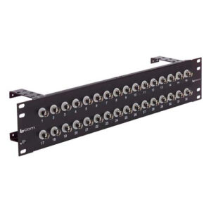 3.50" Panel (Black), 32 BNC Adapters Insulated W/Rear Cable Minder