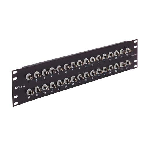 3.50" Panel (Black), 32 BNC Adapters Grounded W/ Handles