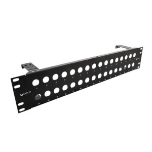3.50" Panel (Black), 32 0.630" D-Holes W/ Cable Minder