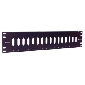 3.5" X 19" Blank Panel w/ 16 Universal DB15/HD26/DVI/DisplayPort Cutouts, Black