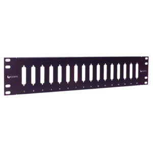 3.5" X 19" Blank Panel w/ 16 Universal DB25/HD44 Cutouts, Black