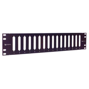 3.5" X 19" Blank Panel w/ 16 Universal DB37/HD62 Cutouts, Black