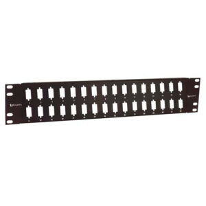 3.5" X 19" Blank Panel w/ 32 Universal DB9/HD15/HDMI Cutouts, Black
