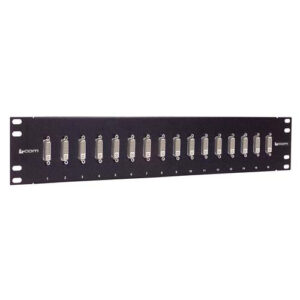 3.50" x 19" Panel, 16 DVI Female / Female Couplers