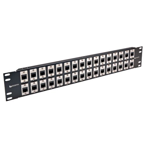 3.50"x19" Panel Kit with 32 RJ45 (8x8) Keystone Jacks - Imagen 5