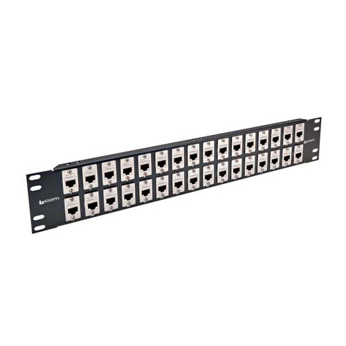 3.5" x 19" Panel, 32 Cat 3 Couplers Shielded