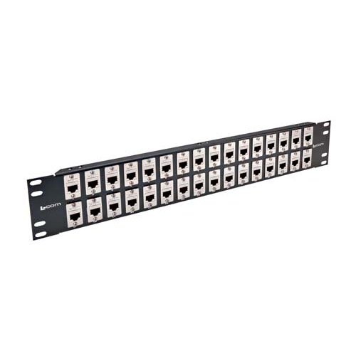 3.50"x19" Panel Kit with 32 RJ45 (8x8) Keystone Jacks - Imagen 6