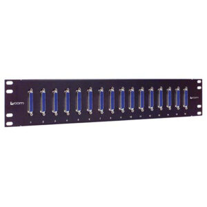 3.50" x 19" Panel, 16 DB25 Female / Female Couplers