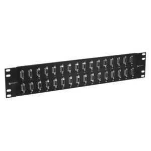 3.50" x 19" Panel, 32 HD15 Female / Female SVGA Couplers