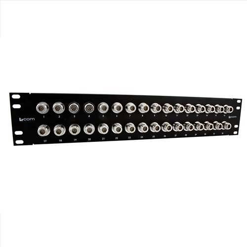 3.5" (2U) Panel, 32 N-type 50 Ohm Couplers installed with cable management brackets included