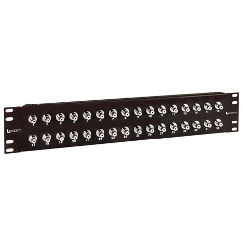 3.5" x 19" Panel (Black), 32 RCA Couplers - Imagen 4