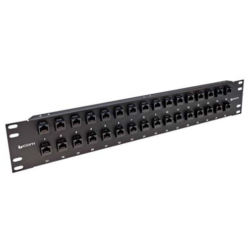 3.5"x19" (2U) 32 Port Low Profile Offset Category 5e Feed-Thru Panel, Unshielded - Imagen 7