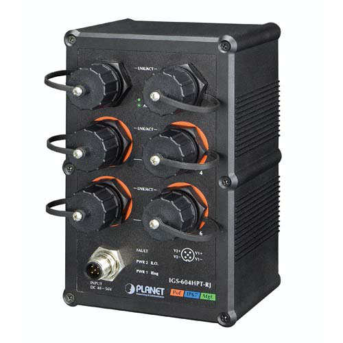 Industrial IP67 Rated 4-Port 10/100/1000T 802.3at PoE with 2-Port 10/100/1000T Managed Switch - Imagen 8