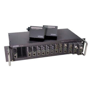 Planet 15 Slot Media Converter Chassis with Slot For Redundant Power Supply