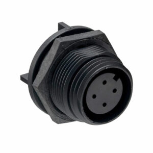 Bulgin Rear Panel/PCB Mount Connector PX0413 Series 4-Contact, Socket, Polyamide, 125 V