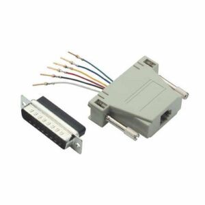 Modular Adapter, DB25 Male / RJ12 (6x6) Jack Slotted Screws