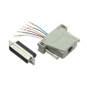 Modular Adapter, DB25 Male / RJ12 (6x6) Jack 50µ Gold
