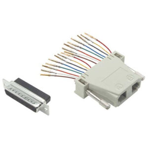 Modular Adapter, DB25 Male / RJ45 (8x8) Jack 50µ Gold