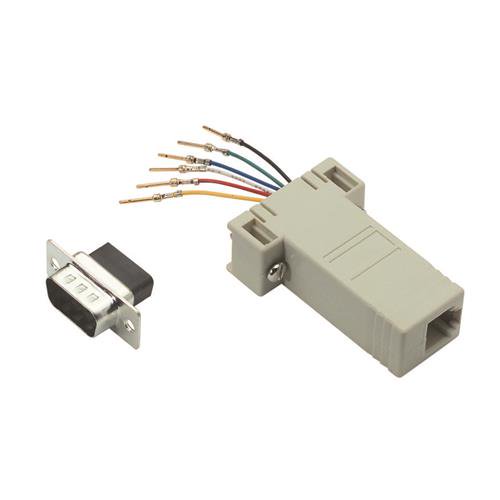 Modular Adapter, DB9 Male / RJ12 (6x6) Jack Slotted Screws