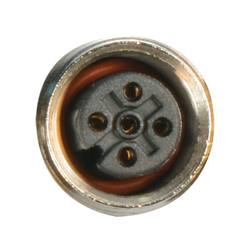 M12 5 Position A Code Female Receptacle, IP69K Rated, Front Mounting Style with 0.3m Leads - Imagen 2