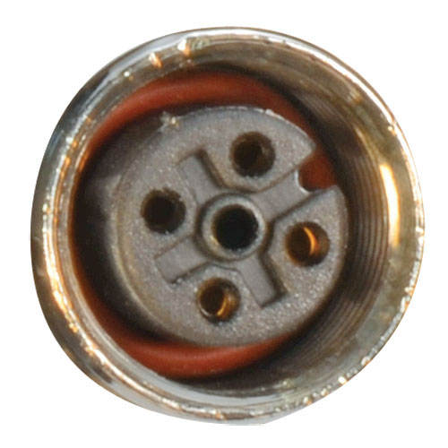 M12 5 Position A Code Female Receptacle, IP69K Rated, Rear Mounting Style with 0.3m Leads - Imagen 2